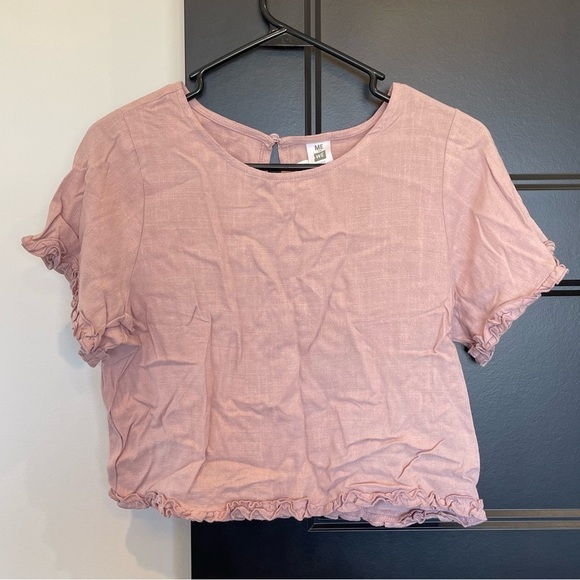 PacSun Tops - Pacsun Me To We Mauve Linen Blend Ruffle Top
